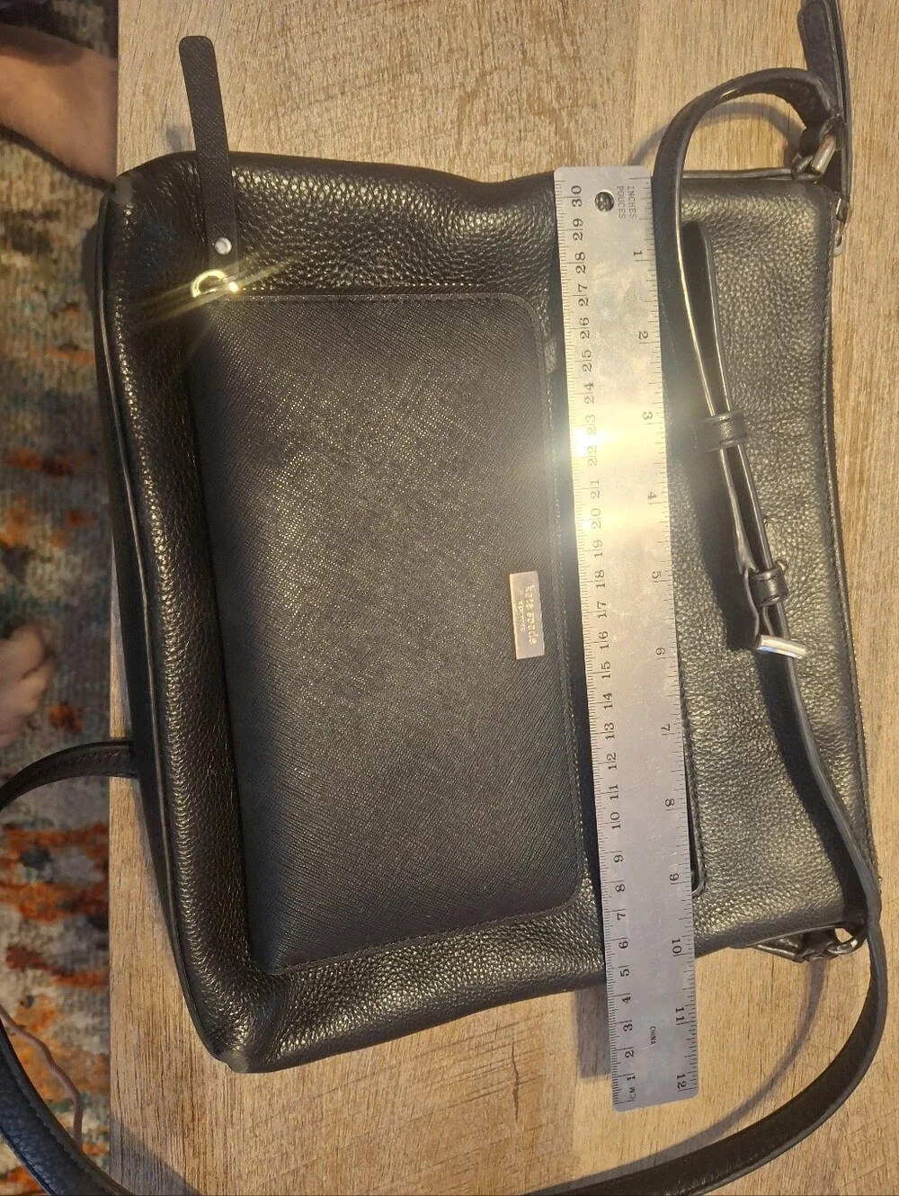 kate spade Black Pebbled Leather Crossbody Purse